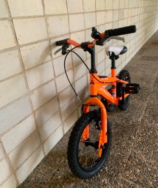 Bicicleta infantil 14 naranja