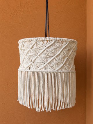 Lámpara de techo macramé