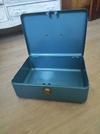 Caja Fuerte Vintage Azul Metálica