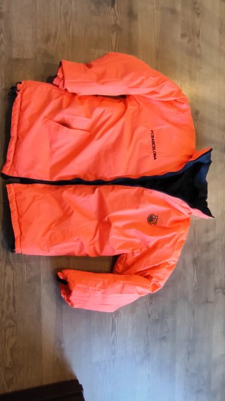 Anorak reversible FCBarcelona azul y naranja