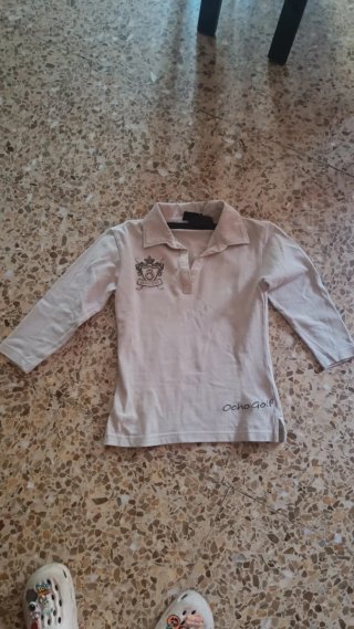Polo Ocho Golf Beige Manga Larga