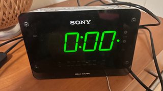 Radio Reloj Sony Negro/Plata