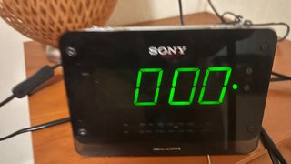 Radio Reloj Sony Negro/Plata