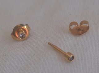 Pendientes bebé  con circonita