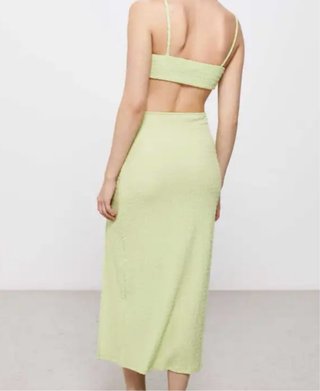Vestido largo Springfield con aberturas