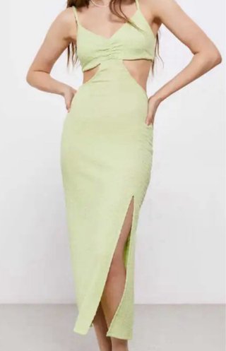 Vestido largo Springfield con aberturas