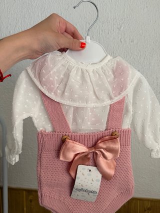 Conjunto primera puesta bebé rosa 0 meses