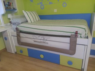 Cama Nido Blanca y Azul