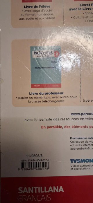 Libros Parcours frances santillana a2