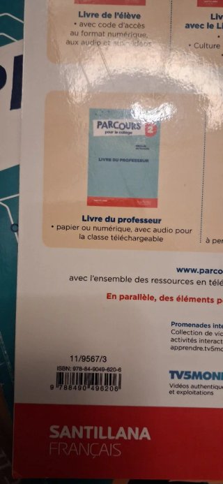 Libros Parcours frances santillana a2