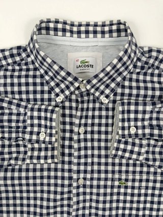 Camisa Lacoste Gingham Hombre Talla L