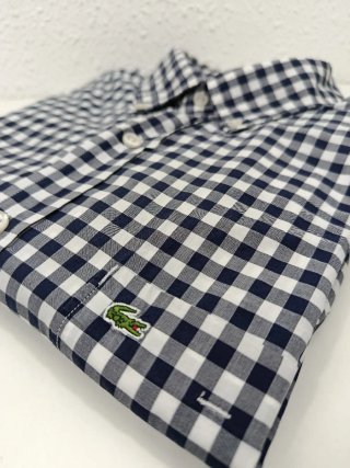 Camisa Lacoste Gingham Hombre Talla L