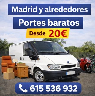 Portes baratos Madrid. Motos, muebles y mudanzas.