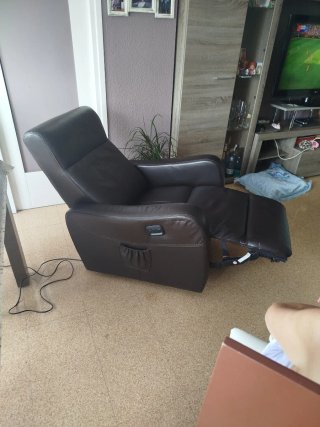 Sillón reclinable de piel