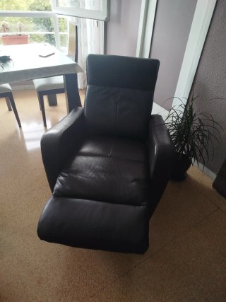 Sillón reclinable de piel