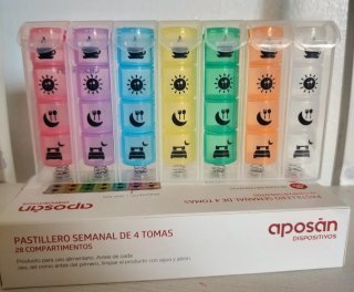 Pastillero Semanal Aposan 28 Compartimentos