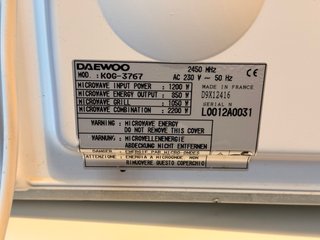 Microondas Daewoo Grill 2200W