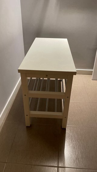 Banco recibidor Ikea Tjusig blanco
