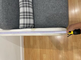 Sofá Cama Gris y Blanco