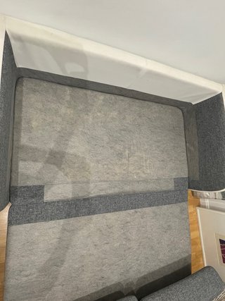 Sofá Cama Gris y Blanco
