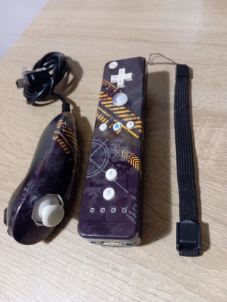 Mando Wii y Nunchuk Morado