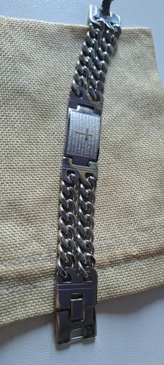 Bracciale Padre Nostro Argento preghiera nuovo