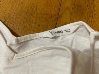 Blusa Mango Teen Blanca Hombros Descubiertos