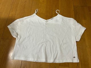 Blusa Mango Teen Blanca Hombros Descubiertos