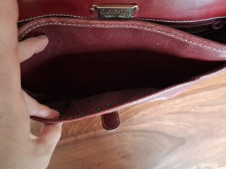 Bolso Loewe Piel Burdeos Vintage Bandolera