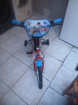 Bicicleta infantil con ruedines