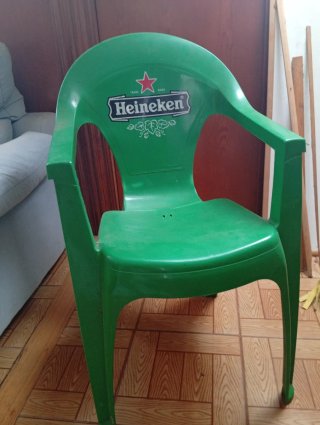 Silla Terraza Plástico Heineken Verde