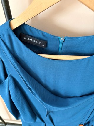 Vestido Laura Bernal Azul Petróleo