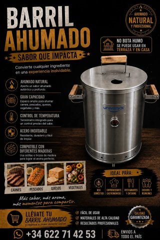 Barril Ahumador Universal Acero Inoxidable