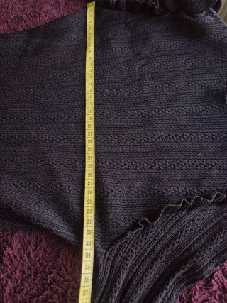 Vestido Zara Negro Volantes Punto Talla S