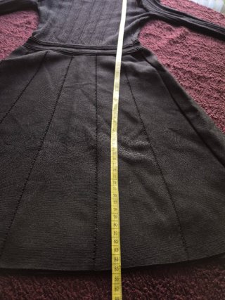 Vestido Zara Negro Volantes Punto Talla S