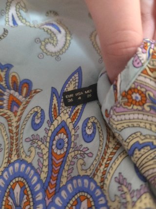Vestido Massimo Dutti Estampado Paisley Talla S