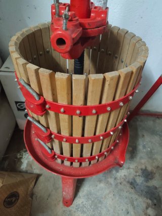 Prensa de vino manual de madera 50 cm