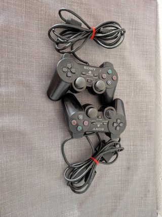 Ps2 Slim Negra + 2 Mandos + Cables + Juego