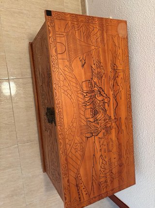 Baúl Chino Madera Tallado