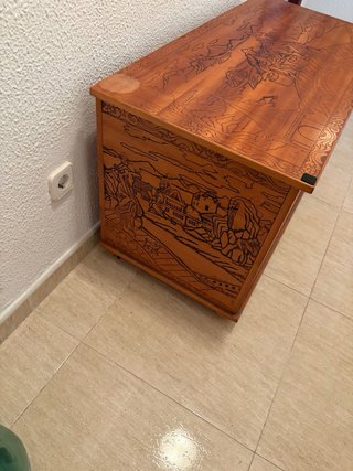Baúl Chino Madera Tallado