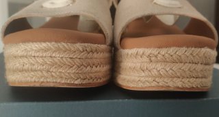 Sandalias Popa Cuña Beige Talla 40