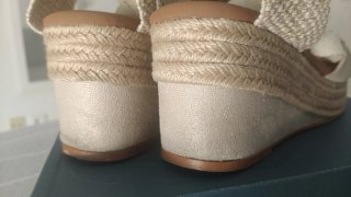 Sandalias Popa Cuña Beige Talla 40