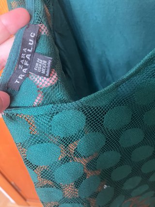 Camiseta Zara M Escote Espalda Topos