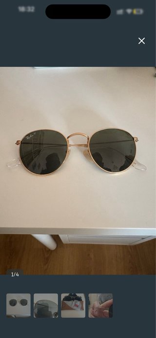 Gafas Ray-Ban Polarizadas Doradas Verdes