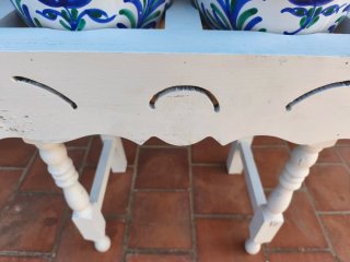 Juego de 2 jarrones de cerámica con soporte