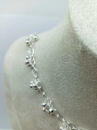 Collar bolitas plata 45 cm