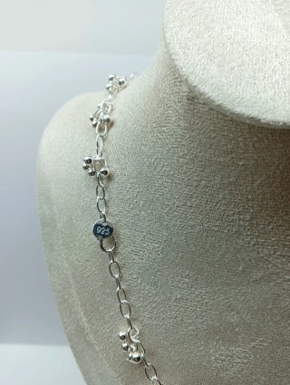 Collar bolitas plata 45 cm