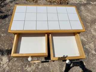 Carrito Auxiliar Cocina Madera y Cerámica