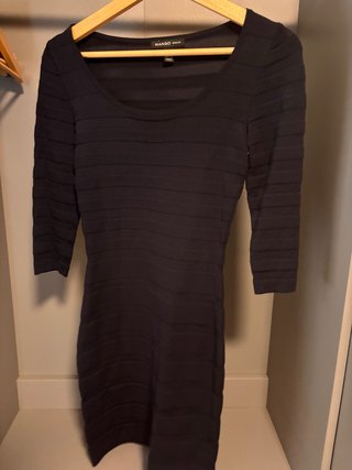 Vestido negro Mango fiesta Talla S