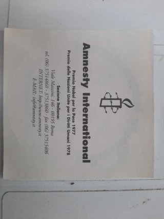 Adesivo Jovanotti per Amnesty International 1996